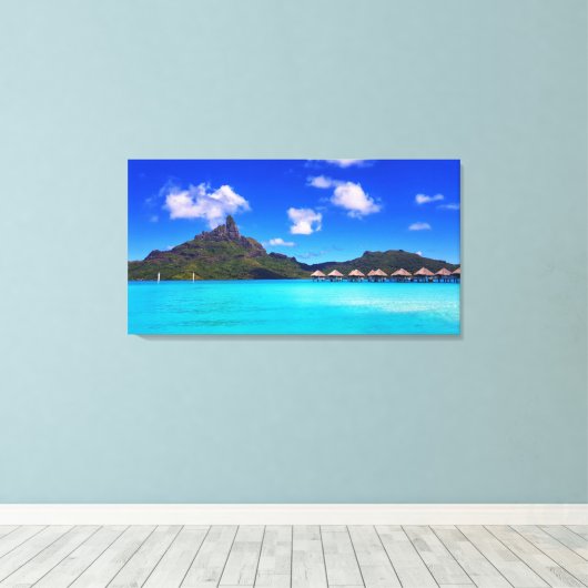 Tropisch Bora Schilderachtig eiland Vacation Canvas Afdruk (Insitu (Houten vloer))