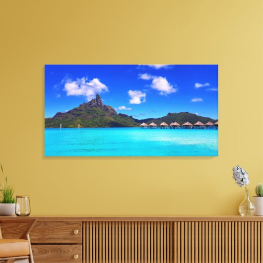 Tropisch Bora Schilderachtig eiland Vacation Canvas Afdruk (Insitu (Woonkamer))