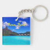 Tropisch Bora Schilderachtig eiland Vacation Sleutelhanger (Achterkant)