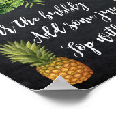 tropisch bord van Mimosa Bar, karkurkbord Poster (Hoek)