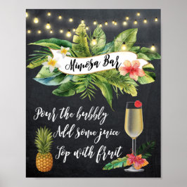 tropisch bord van Mimosa Bar, karkurkbord Poster