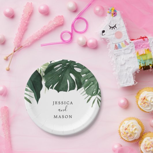 Tropisch Bord van Monstera Wedding Shower Paper (Feest)