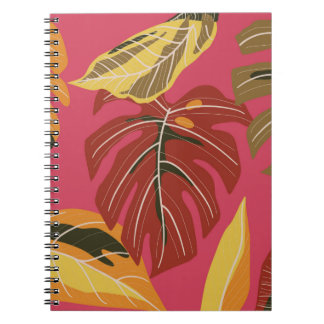 Tropisch bos. Abstracte illustratie van natuur Notitieboek