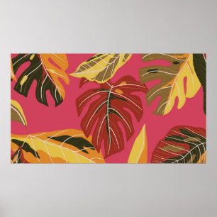Tropisch bos. Abstracte illustratie van natuur Poster