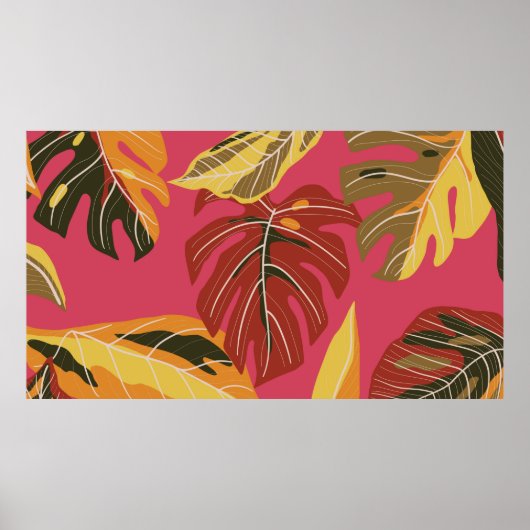 Tropisch bos. Abstracte illustratie van natuur Poster (Voorkant)