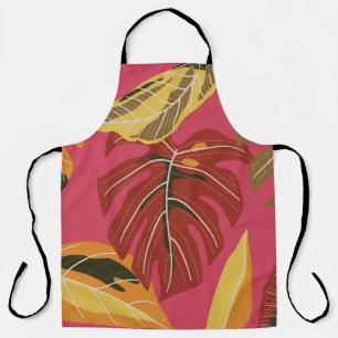 Tropisch bos. Abstracte illustratie van natuur Schort