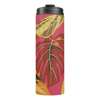 Tropisch bos. Abstracte illustratie van natuur Thermosbeker