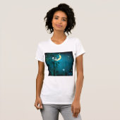 Tropisch bos bij nacht vrouwen T-shirt (Voorkant volledig)