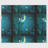 Tropisch bos bij nachtpakpapier cadeaupapier (Vlak)