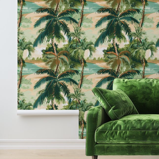Tropisch bos bladeren palmbomen behang (Creator heeft geüpload)