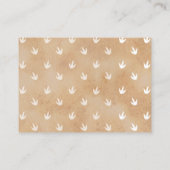 Tropisch bos Dinosaurs Baby Boy Diaper Raffle Informatiekaartje (Achterkant)