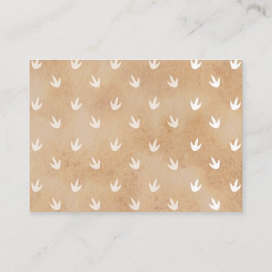 Tropisch bos Dinosaurs Baby Boy Diaper Raffle Informatiekaartje (Achterkant)