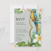 Tropisch bos Gold Parrot Plumeria RSVP (Voorkant)