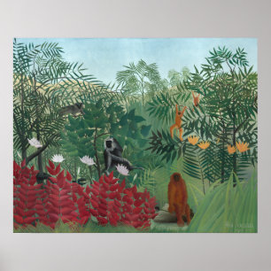 Tropisch bos - Henri Rousseau Fine Art Poster