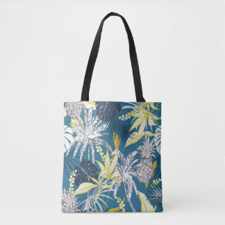 Tropisch bos: Kleurrijke Hand getrokken. Tote Bag