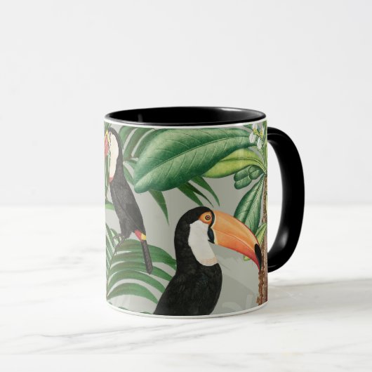 Tropisch bos & kleurrijke vogels mok (Voorkant rechts)