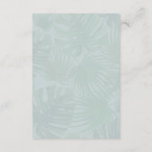 Tropisch bos Luau Parrot Floral QR Code Details Informatiekaartje (Achterkant)