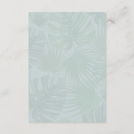 Tropisch bos Luau Parrot Floral QR Code Details Informatiekaartje (Achterkant)