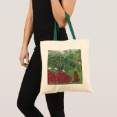 Tropisch bos met apen, 1910 (olie op doek) tote bag (Voorkant (product))