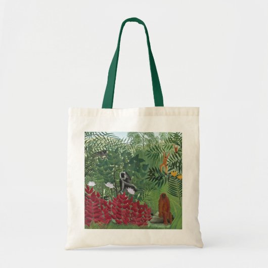 Tropisch bos met apen, 1910 (olie op doek) tote bag (Voorkant)