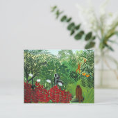 Tropisch bos met apen briefkaart (Staand voorkant)