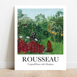 Tropisch bos met apen door Henri Rousseau Poster