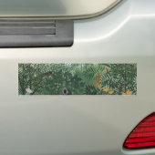 Tropisch bos met apen en slangen (Rousseau) Bumpersticker (Op auto)