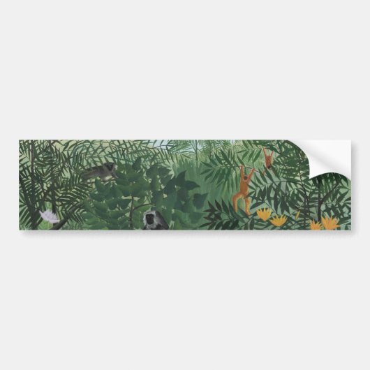 Tropisch bos met apen en slangen (Rousseau) Bumpersticker (Voorkant)