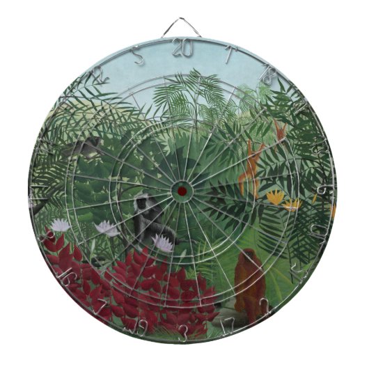 Tropisch bos met apen en slangen (Rousseau) Dartbord (Voorkant)