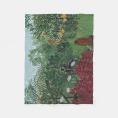 Tropisch bos met apen en slangen (Rousseau) Fleece Deken (Voorkant)