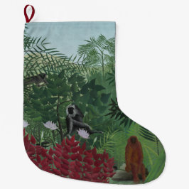 Tropisch bos met apen en slangen (Rousseau) Grote Kerstsok