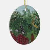 Tropisch bos met apen en slangen (Rousseau) Keramisch Ornament (Rechts)