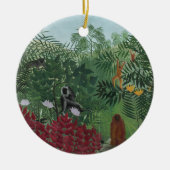 Tropisch bos met apen en slangen (Rousseau) Keramisch Ornament (Voorkant)