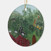 Tropisch bos met apen en slangen (Rousseau) Keramisch Ornament (Links)