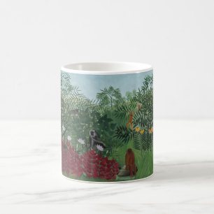 Tropisch bos met apen en slangen (Rousseau) Koffiemok