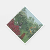 Tropisch bos met apen en slangen (Rousseau) Servet (Hoek)