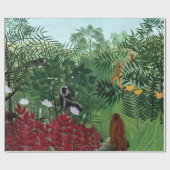 Tropisch bos met apen Rousseau Fine Art Cadeaupapier (Vlak)