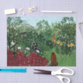 Tropisch bos met apen Rousseau Fine Art Tissuepapier (Craft)