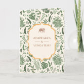 Tropisch bos olifant alles in een Indiase bruiloft (Voorkant)