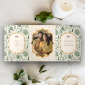 Tropisch bos olifant alles in een Indiase bruiloft Drieluik Uitnodiging