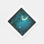 Tropisch bos op het nachtpapierluiers servet (Hoek)