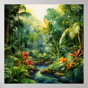 Tropisch bos poster