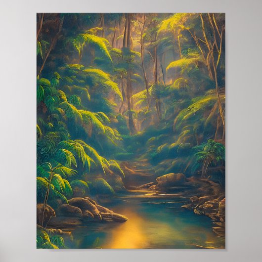 Tropisch bos poster (Voorkant)
