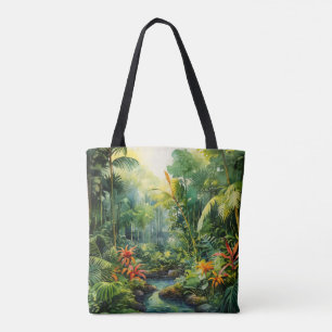 Tropisch bos tote bag