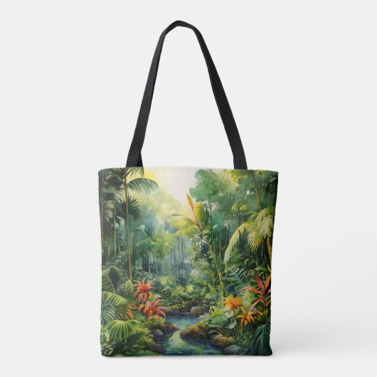 Tropisch bos tote bag (Achterkant)