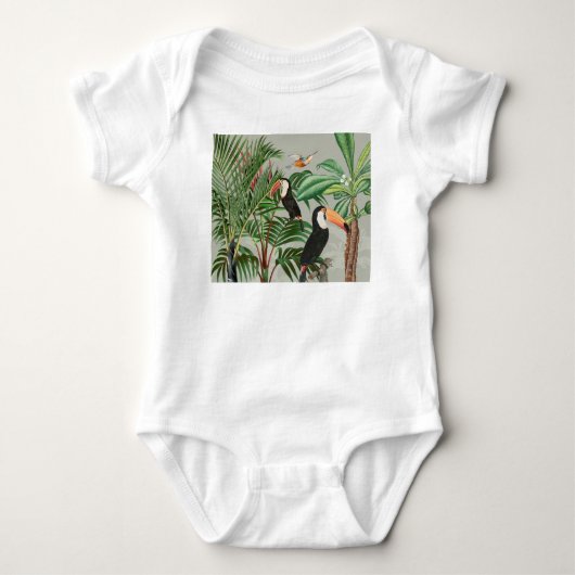 Tropisch bos & Toucan vogels Romper (Voorkant)