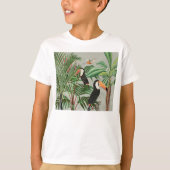 Tropisch bos & Toucan vogels T-shirt (Voorkant)
