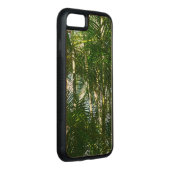 Tropisch bos van Palm Trees Carved Wood iPhone Hoesje (Rechts)