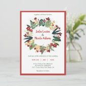 Tropisch bos Wilde Winter Sinaasappel Bloemen Brui Kaart (Staand voorkant)