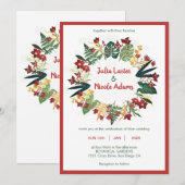 Tropisch bos Wilde Winter Sinaasappel Bloemen Brui Kaart (Voorkant / Achterkant)